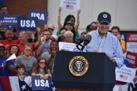 President Of The United States Joe Biden Delivers Remarks On Labor Day In Philadelphia, Pennsylvania