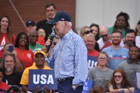 President Of The United States Joe Biden Delivers Remarks On Labor Day In Philadelphia, Pennsylvania