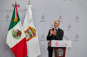 The Governor Of The State Of Mexico, Alfredo Del Mazo Presented His Sixth Government Report