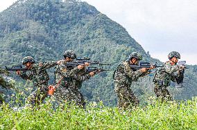 A SWAT Team Conducts Drill in Baise