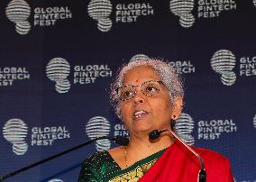 India's Finance Minister Nirmala Sitharaman In Mumbai