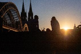 Sunset In Cologne