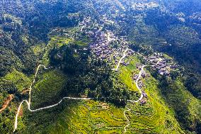 Winding Country Road in Congjiang