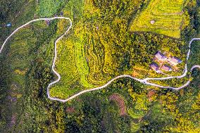 Winding Country Road in Congjiang