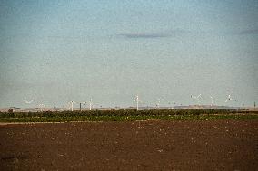 Wind Turbines In Puglia, Italy