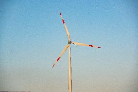 Wind Turbines In Puglia, Italy