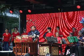 Chinese Musicians Perform During The Toronto Chinatown Festival