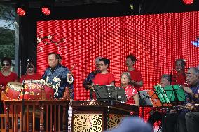 Chinese Musicians Perform During The Toronto Chinatown Festival