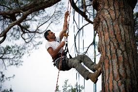 Arborist-climber Thomas Brail On Hunger Strike Against The Planned Highway A69