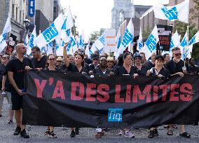 Quebec Health-Care Workers Protest - Montreal