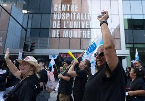 Quebec Health-Care Workers Protest - Montreal