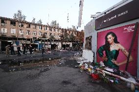 Russian missile strikes Kostiantynivka market