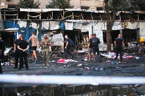 Russian missile strikes Kostiantynivka market