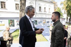Bernard Henri-Levy Visits Kyiv