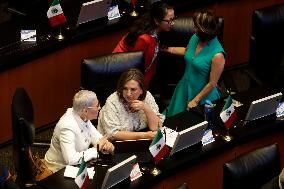 Xochitl Galvez, Presidential Candidate For The Broad Front For Mexico In The Senate