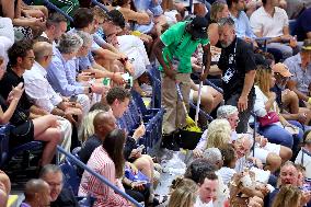 US Open - Climate Protesters Halt Women's Semi-Final