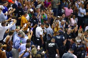 US Open - Climate Protesters Halt Women's Semi-Final