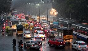 INDIA-BENGALURU-WEATHER-RAIN