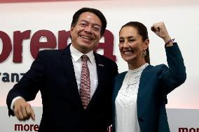 Presidential Candidate Claudia Sheinbaum Press Conference - Mexico City