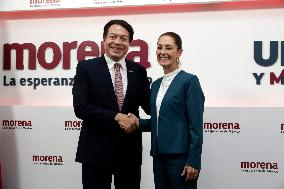 Presidential Candidate Claudia Sheinbaum Press Conference - Mexico City