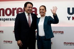 Presidential Candidate Claudia Sheinbaum Press Conference - Mexico City
