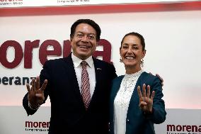 Presidential Candidate Claudia Sheinbaum Press Conference - Mexico City