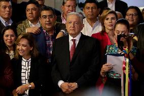 Claudia Sheinbaum Receives The Baton Of Command From Andrés Manuel López Obrador, President Of Mexico