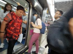 Passengers at Subway Station in Beijing