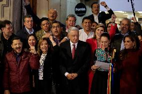 Claudia Sheinbaum Receives The Baton Of Command From Andrés Manuel López Obrador, President Of Mexico