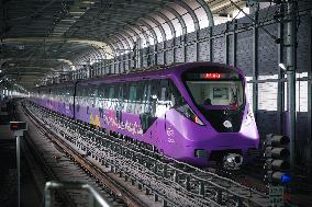 (SP)CHINA-HANGZHOU-19TH ASIAN GAMES-SUBWAY TRAIN (CN)