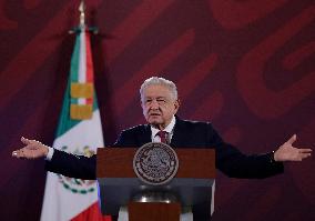 Morning Conference Andrés Manuel López Obrador, President Of Mexico