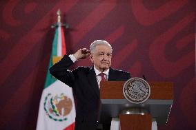 Morning Conference Andrés Manuel López Obrador, President Of Mexico