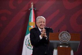 Morning Conference Andrés Manuel López Obrador, President Of Mexico