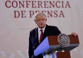 Morning Conference Andrés Manuel López Obrador, President Of Mexico