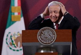 Morning Conference Andrés Manuel López Obrador, President Of Mexico