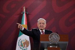 Morning Conference Andrés Manuel López Obrador, President Of Mexico