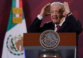 Morning Conference Andrés Manuel López Obrador, President Of Mexico