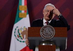 Morning Conference Andrés Manuel López Obrador, President Of Mexico