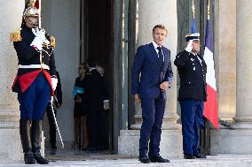 Emmanuel Macron meets with Prime minister James Marape - Paris