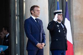 Emmanuel Macron meets with Prime minister James Marape - Paris
