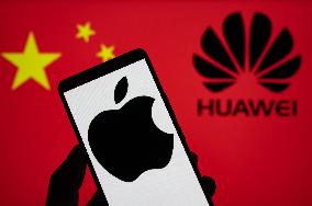 China - Apple - Huawei Photo Illustration