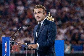 Rugby World Cup - Macron Booed At The Opening Ceremony