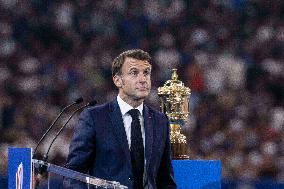 Rugby World Cup - Macron Booed At The Opening Ceremony