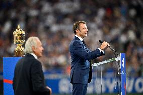 Rugby World Cup - Macron Booed At The Opening Ceremony