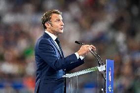 Rugby World Cup - Macron Booed At The Opening Ceremony