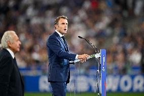 Rugby World Cup - Macron Booed At The Opening Ceremony