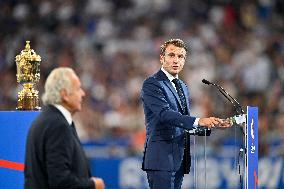 Rugby World Cup - Macron Booed At The Opening Ceremony