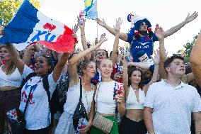 Rugby World Cup - Fans Flock At Rugby Village - Toulouse
