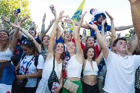 Rugby World Cup - Fans Flock At Rugby Village - Toulouse