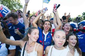 Rugby World Cup - Fans Flock At Rugby Village - Toulouse